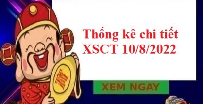 Thống kê chi tiết KQXSCT 10/8/2022