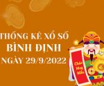 Thống kê xổ số Bình Định ngày 29/9/2022 thứ 5 hôm nay