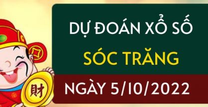 Dự đoán xổ số Sóc Trăng ngày 5/10/2022 thứ 4 hôm nay