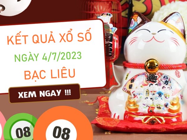 Soi cầu XSBL 4/7/2023 chốt số lô giải tám đài Bạc Liêu