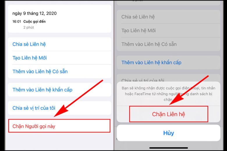 bấm vào "Chặn người gọi này". bấm vào "Chặn người gọi này".