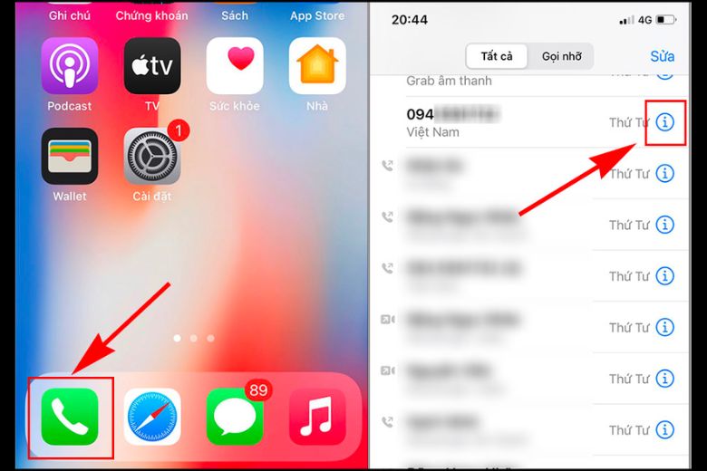 Mở ứng dụng Điện thoại > chọn số lạ > bấm vào biểu tượng dấu chấm than "!" Mở ứng dụng Điện thoại > chọn số lạ > bấm vào biểu tượng dấu chấm than "!"