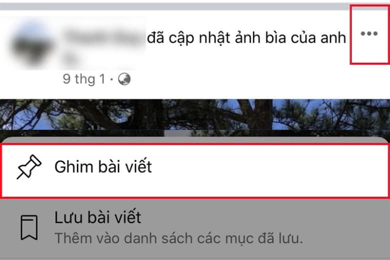 Ghim bài viết trên trang cá nhân facebook Ghim bài đăng trên điện thoại