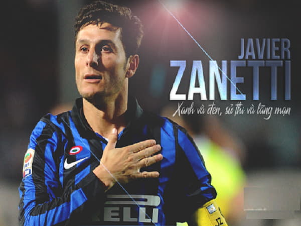 Huyền thoại Javier Zanetti là 1 cầu thủ đá cho Inter Milan 1 thời