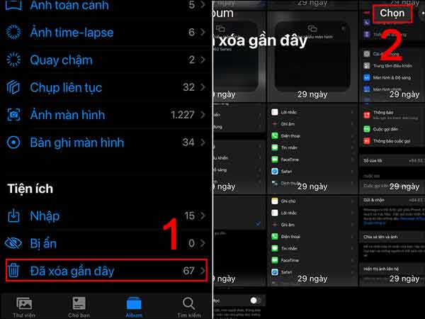 iOS có tính năng tự động lưu giữ ảnh đã xoá trong 30 ngày trước khi xoá