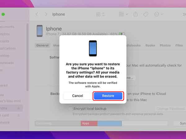 Quá trình khôi phục ảnh đã xóa trên Finder có thể mất vài phút