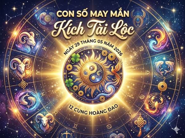Luận giải con số may mắn 12 cung hoàng đạo ngày 29/05/2026
