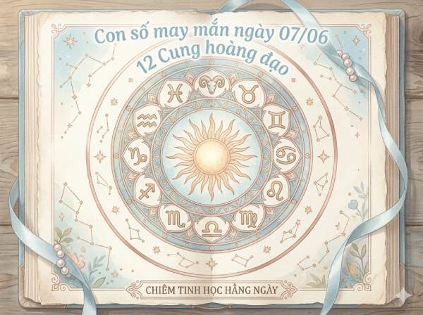 Tìm hiểu con số may mắn 12 cung hoàng đạo ngày 07/06/2026 kích hoạt tài lộc