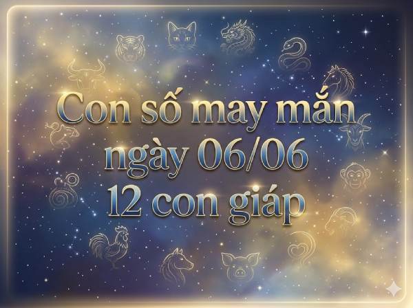 Giải mã con số may mắn 12 con giáp ngày 06/06 thứ 7 chuẩn nhất